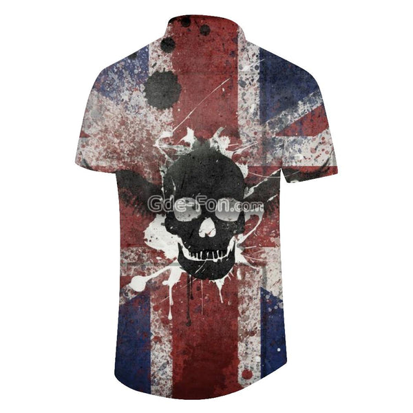 
Death sign short sleeve shirt men summer shirt fashion men shirt summer fashion casual beach sea digital 3D printing
                