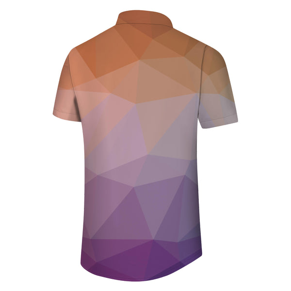 
Colorful personality travel casual men's summer print pattern Hawaiian button abstract geometric short sleeve beachwear shirt mixed color
                