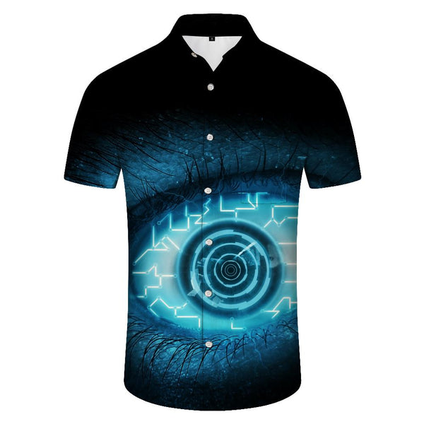 
Future Tech Pupil Men's Short Sleeve Hawaiian Shirt Summer Clothing 3D Graphic Printing Loose Casual Tops
                