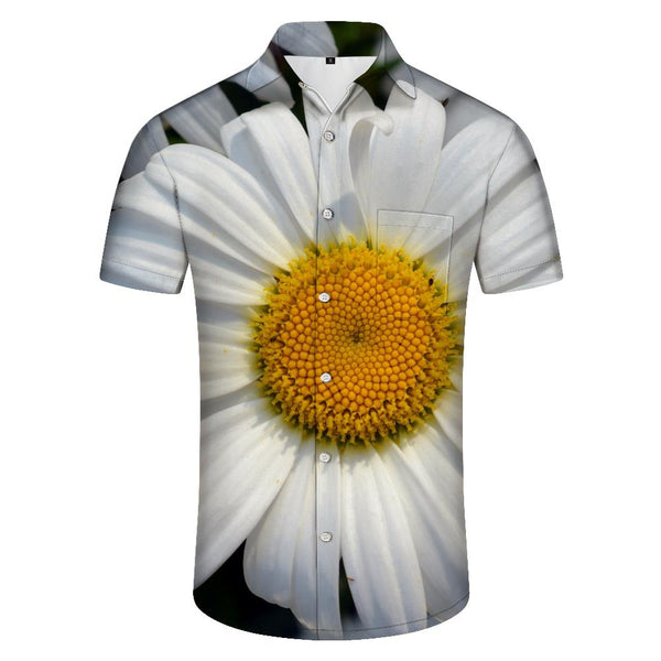 
Daisy Flowers Mens Casual Button Down Shirt Short Sleeve Vintage Shirt Print Summer Shirt Tropical
                