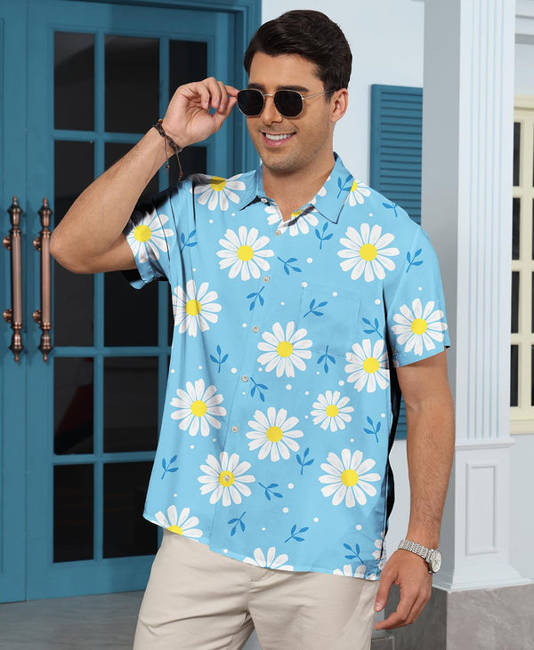 
Hawaiian Shit for Men Beach Summer Mens Buton Down Short Sleeve Shit Tropical Vacation Casual Clothes
                