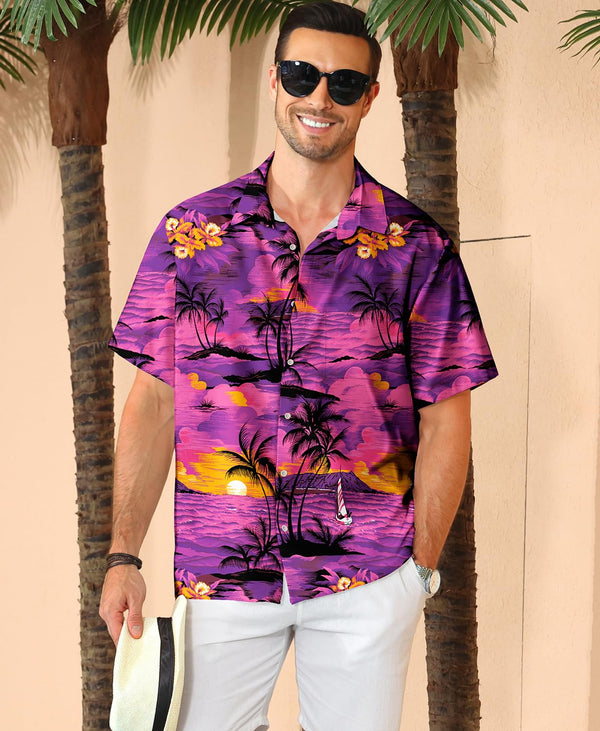 
Hawaiian Shit for Men Beach Summer Mens Buton Down Short Sleeve Shit Tropical Vacation Casual Clothes
                
