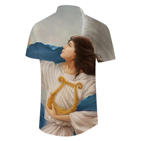 
Shangtian Shengshi Meiyan casual style shirt digital printing men's short-sleeved shirt casual fashion summer comfortable and breathable
                