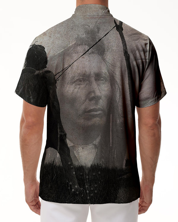 
Short Sleeve Men's Printed Pattern Shirt Hawaiian Button Black and White Art Sketch Lapel Shirt Fashion Casual Tops
                