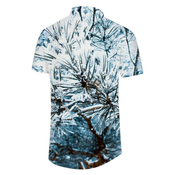 
Men's 3D digital printing pattern tropical four seasons Hawaii button-down lapel pockets daily travel simple loose style shirt men's
                