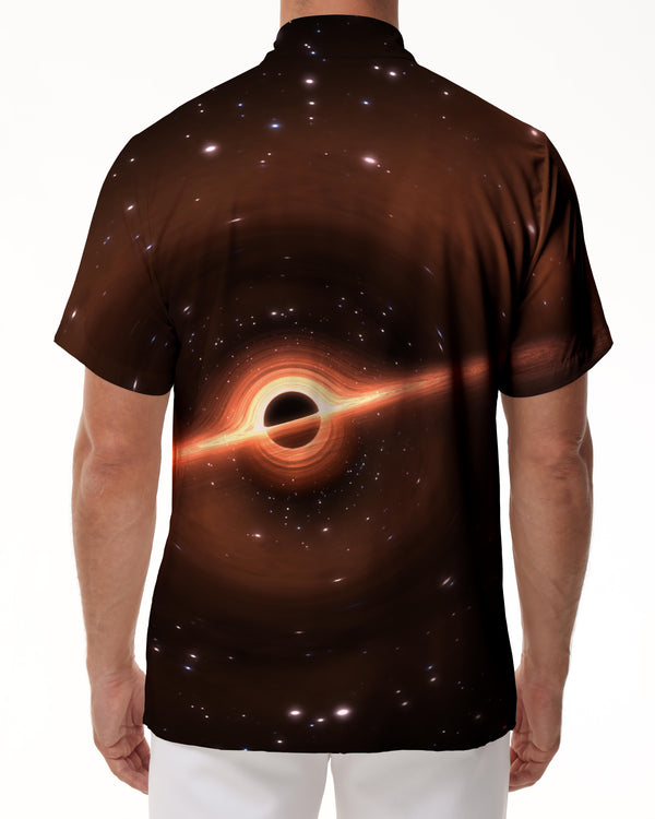 
Eclipse color men's casual short-sleeved loose outdoor fishing travel vacation Hawaiian tropical four seasons short-sleeved shirt trend
                