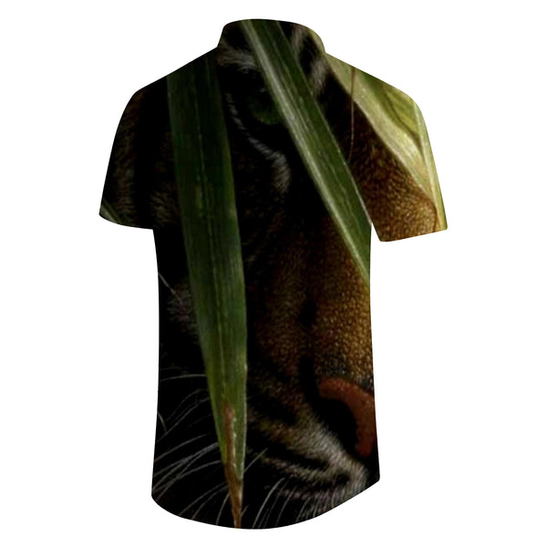 
Trendy Men's Hawaiian Shirt Short Sleeve Summer Tropical Print Button-Down Top Casual Beach Men's Vacation Shirt
                