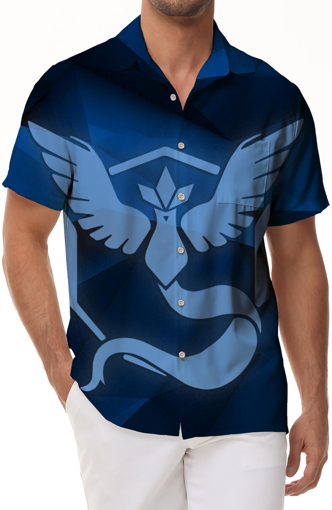 Comfortable and breathable tropical Hawaiian button pocket men's short sleeve shirt Hawaiian button short sleeve loose lapel