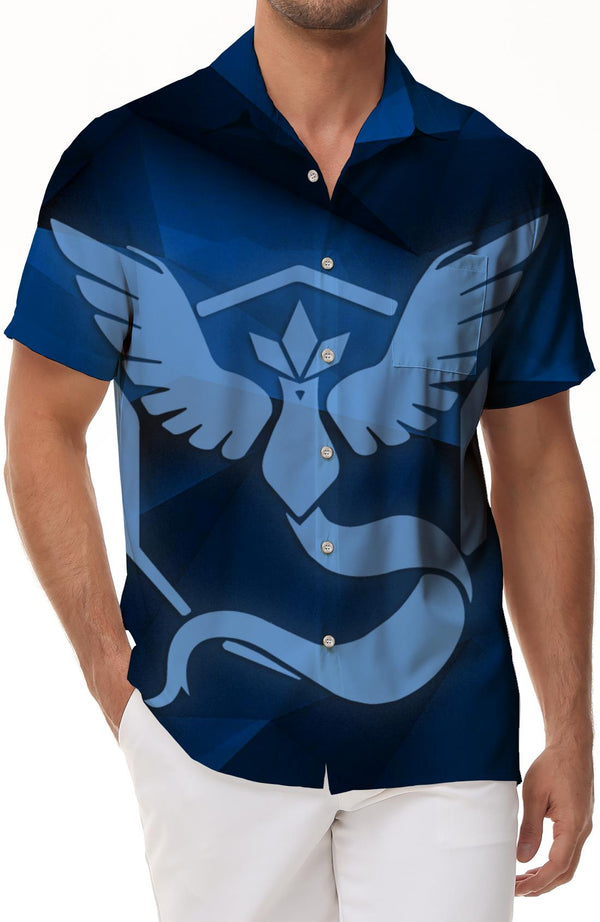 Comfortable and breathable tropical Hawaiian button pocket men's short sleeve shirt Hawaiian button short sleeve loose lapel