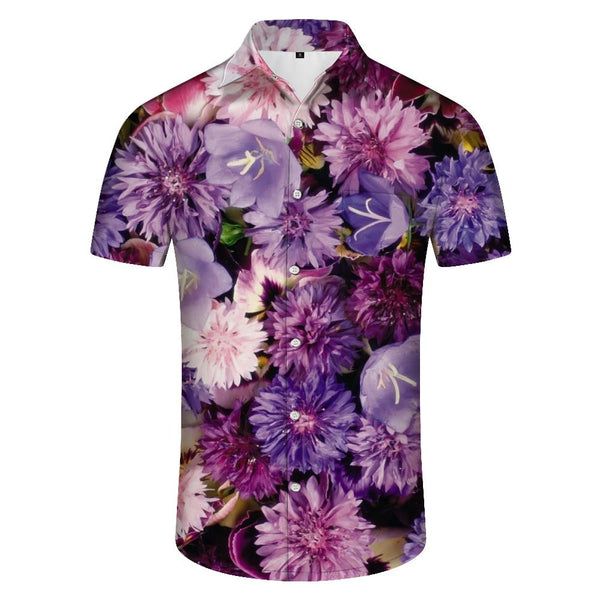 
Lapel Short Sleeve Summer Vacation Shirt Men's 3D Floral Print Hawaiian Shirt Rainforest Trend Shirt Short Sleeve
                