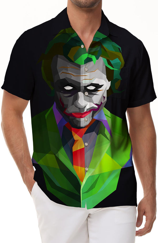 
Horror Movie Collar Short Sleeve Clown Fashion Men's Casual Tops Loose Everyday Hawaiian Short Sleeve Shirt
                