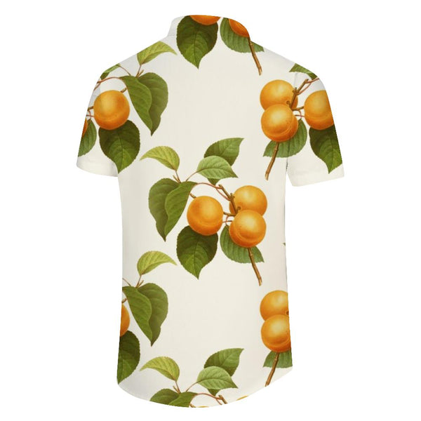 
Gold Peach 3D Printed Pattern Men's Shirt Fashion Hawaiian Lapel Shirt Casual Street Lapel Shirt Tops
                