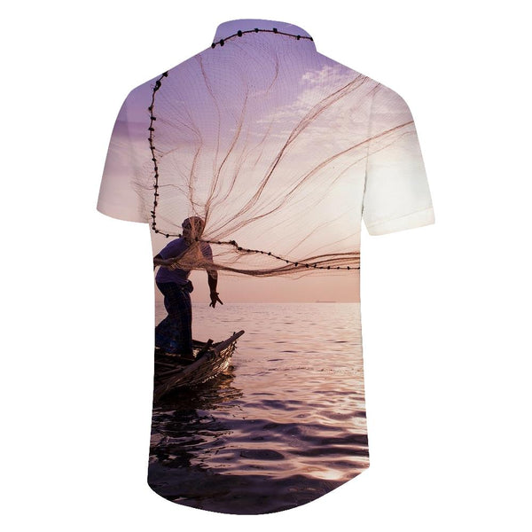 
Fishnet Mens Hawaiian Shirt Short Sleeve Summer Shirt Beach Classic Shirt Printed Casual Regular Fit
                