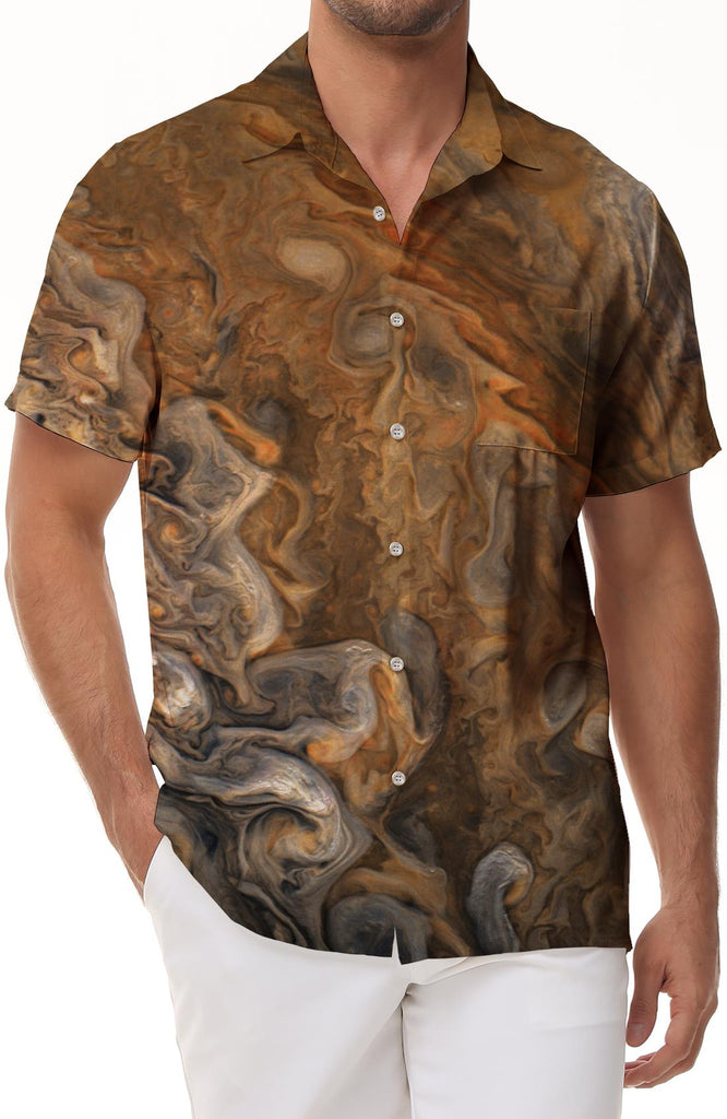 Beach Seaside Men's Hawaiian Shirt Casual Button Short Sleeve Tropical Beach Vacation Party Fun