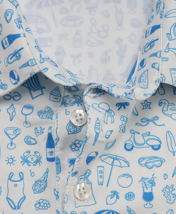 
Men’s Micro Print Polo Shirt – Cool Wearing Experience, Built for Comfort
                