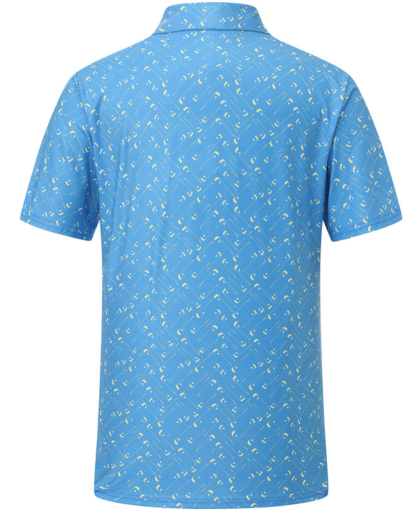 
Men’s Micro Print Polo – Breathable Comfort with Durable Construction
                