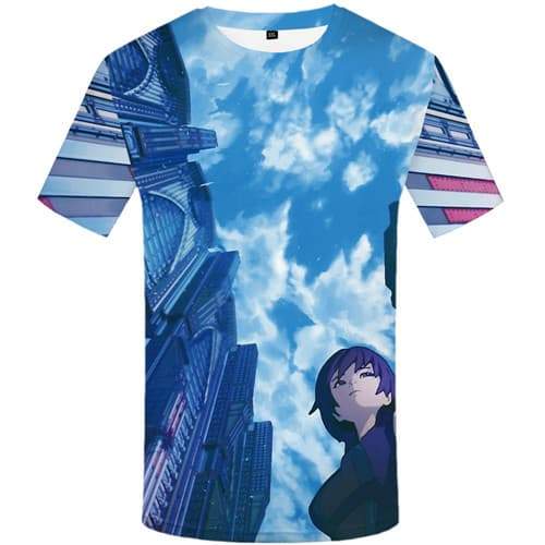 Galaxy Space T-shirt Men Refraction Tshirt Anime Cartoon T shirts Funny Harajuku T-shirts 3d Beauty T-shirts Graphic - KYKU