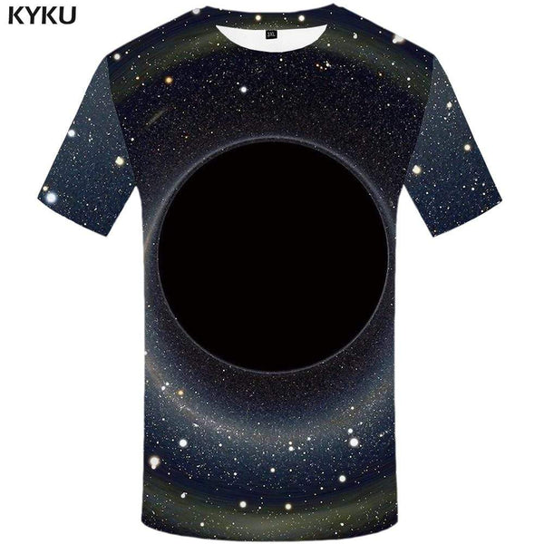 Galaxy Space T-shirts Men Black Hole T shirts Funny Vortex Tshirt Anime Nebula T-shirt 3d Black Tshirts Print Mens Fashion