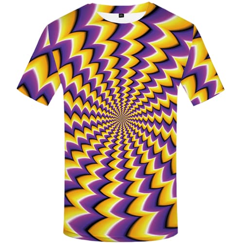 Psychedelic T shirts Men Dizziness Tshirt Printed Colorful Tshirts Casual