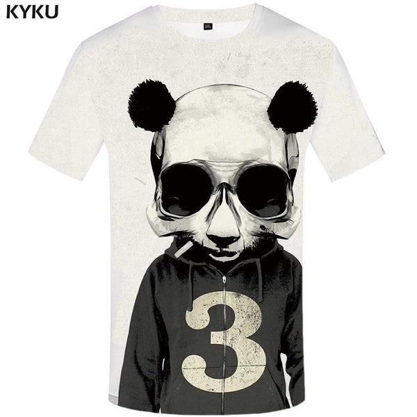 Panda T-shirts Men Skull T shirts Funny Animal Tshirt Anime Retro Tshirts Print Cosplay T-shirt 3d Mens Clothing Casual Unisex