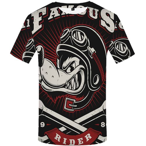 Dog T shirts Men Red Tshirt Anime Military Tshirts Novelty Short Sleeve