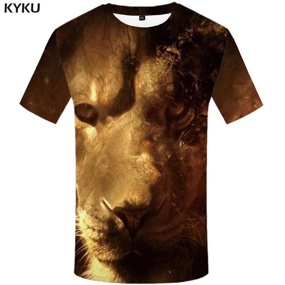 Lion T shirt Men Animal T shirts Funny Galaxy Space T-shirt 3d Cloud Tshirts Print Mountain Tshirt Anime Mens Clothing