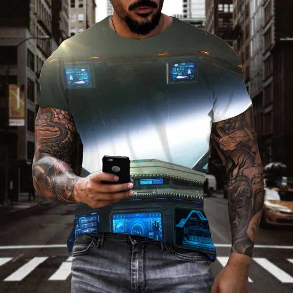 
t shirt Airship clothing air ship art costume flying ship men Cool
                