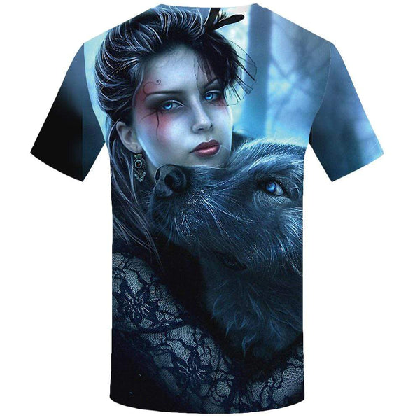 
KYKU Wolf T shirt Men Animal Tshirts Print Funny Tshirt Anime Harajuku T-shirt 3d T shirts Funny Mens Fashion Short Sleeve
                