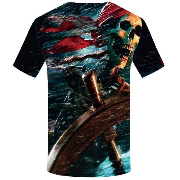 
Skull T-shirts Men Pirate T-shirt 3d Captain Tshirt Anime Ocean T shirts Funny Metal Tshirts Print Mens Clothing Short Sleeve
                