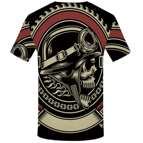 
Skull T-shirt Men Mechanical Tshirts Cool Gothic Tshirts Novelty Short Sleeve
                