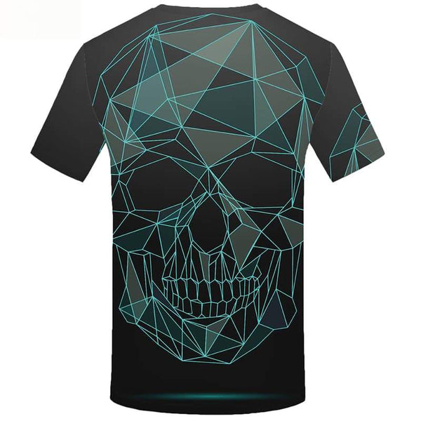 
Skull T-shirt Men Geometric Tshirts Novelty Cobweb Tshirts Cool Short Sleeve
                