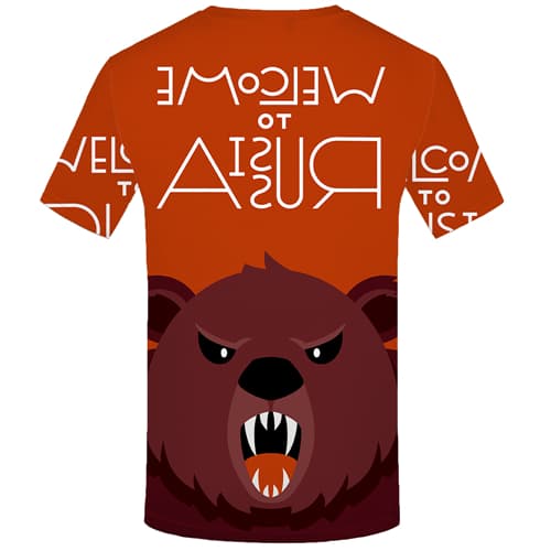 
Bear T-shirt Men Angry Tshirts Novelty Russia Tshirt Anime Short Sleeve
                