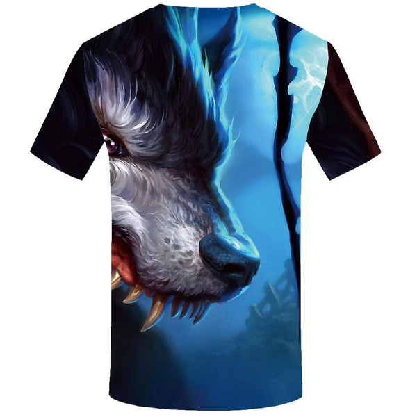 
Wolf T shirt Men War T-shirt 3d Splice Tshirt Anime Blood T shirts Funny Animal Tshirts Print Mens Clothing Short Sleeve Unisex
                
