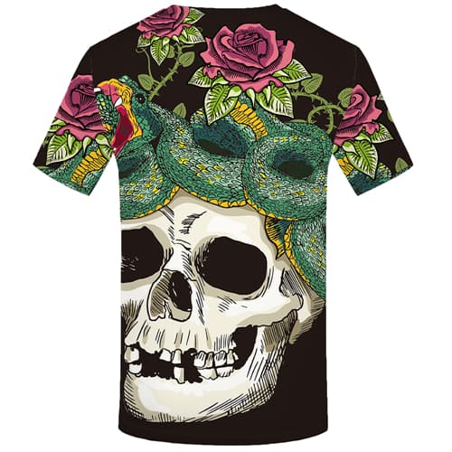
Skull T-shirt Men Snake T shirts Funny Animal Tshirt Anime Rose T-shirts 3d Flower Tshirts Novelty
                