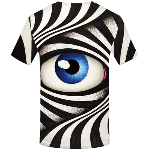 
Eye T-shirt Men Psychedelic Shirt Print Black And White T-shirts Graphic
                