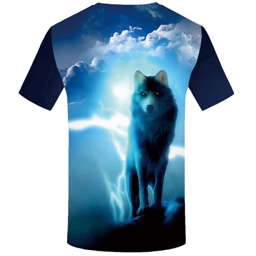 
Wolf T shirt Men Lightning T-shirt 3d Animal Tshirt Anime Blue Tshirts Print Cloud T shirts Funny Mens Clothing Short Sleeve
                