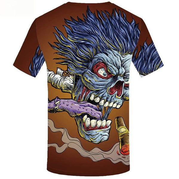 
Skull T-shirt Men Smoke T-shirts 3d Colorful T shirts Funny Short Sleeve
                