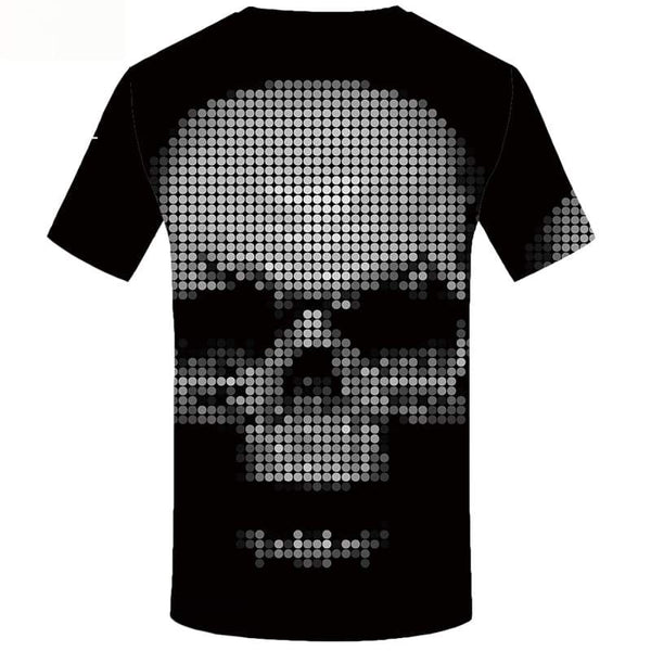 
Skull T-shirt Men Black T shirts Funny Punk Rock T-shirts Graphic Short Sleeve
                