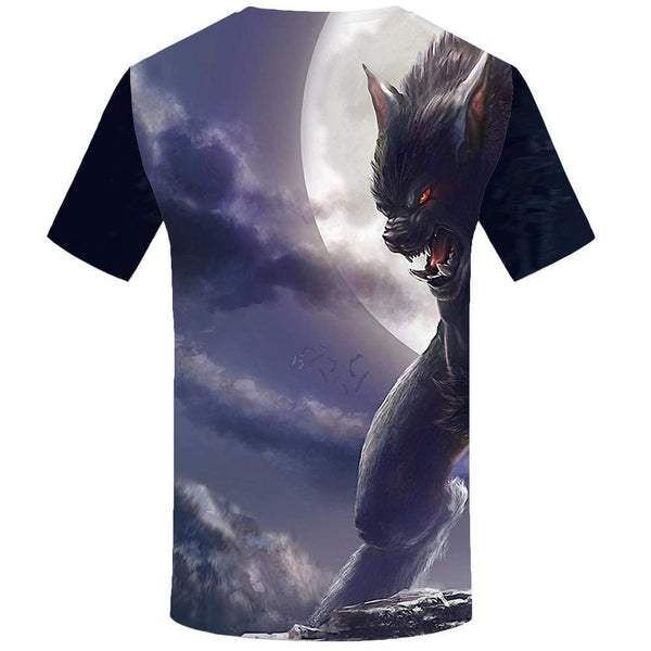 
KYKU Wolf T shirt Men Animal Tshirts Print Funny Tshirt Anime Harajuku T-shirt 3d T shirts Funny Mens Fashion Short Sleeve
                