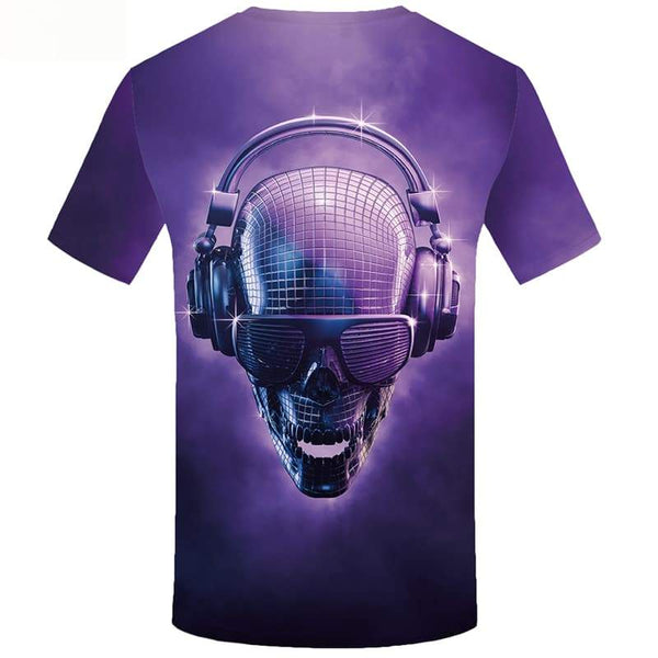 
Skull T-shirt Men Metal Tshirt Printed Music Tshirts Casual Short Sleeve Hip hop
                