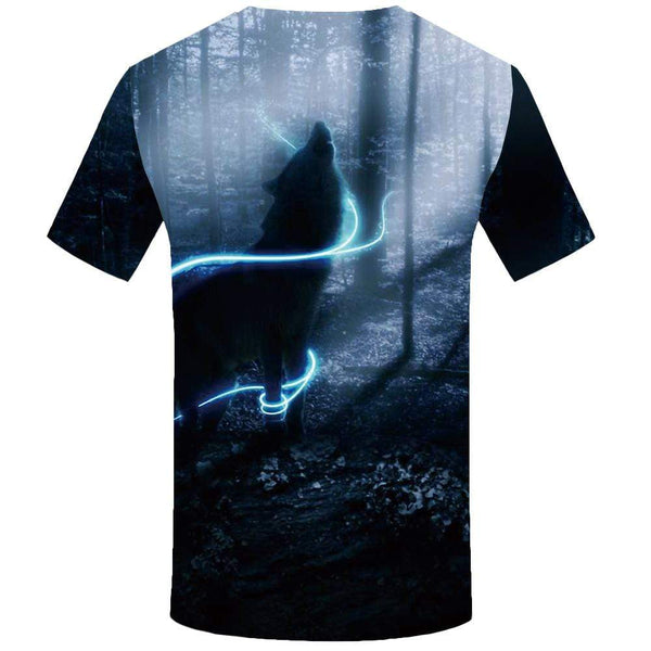 
KYKU Brand Wolf T shirt Men Forest T-shirt 3d Lightning T shirts Funny Animal Tshirt Anime Tshirts Print Mens Fashion Casual
                