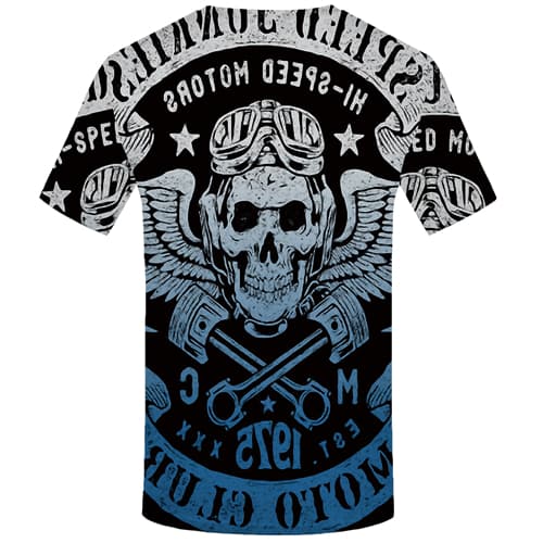 
Skull T-shirt Men Feather Tshirts Cool Vintage T-shirts 3d Short Sleeve Hip hop
                