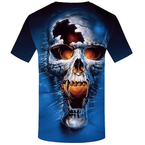 
Skull T shirt Men Skeleton T-shirt 3d Blue T shirts Funny Gothic Tshirts Print Flame Tshirt Anime Mens Clothing Hip hop Unisex
                