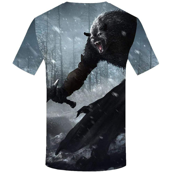 
KYKU Brand Wolf T shirt Men Monster T shirts Funny Forest T-shirt 3d War Tshirt Anime Animal Tshirts Print Mens Fashion Hip hop
                