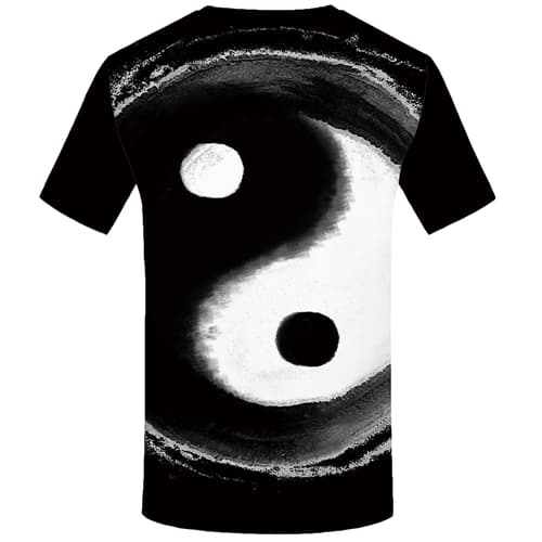 
Yinyang T shirts Men Graffiti Tshirts Casual Black And White Tshirt Anime
                