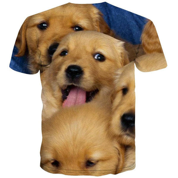 
Golden Retriever dog t shirt Print clothes Puppy Cute Pets big Smart dogs art costume Cool man
                