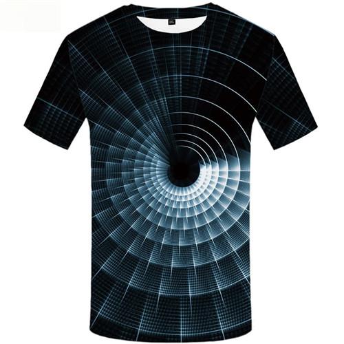 Galaxy Space T-shirt Men Psychedelic T-shirts 3d Dizziness Tshirts Cool Black Hole Shirt Print Black T shirts Funny Short Sleeve