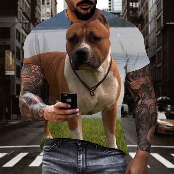 
t shirt Bulldog dog Puppy Bully animal Casual shirt 3D big Smart dogs art costume male Cool
                