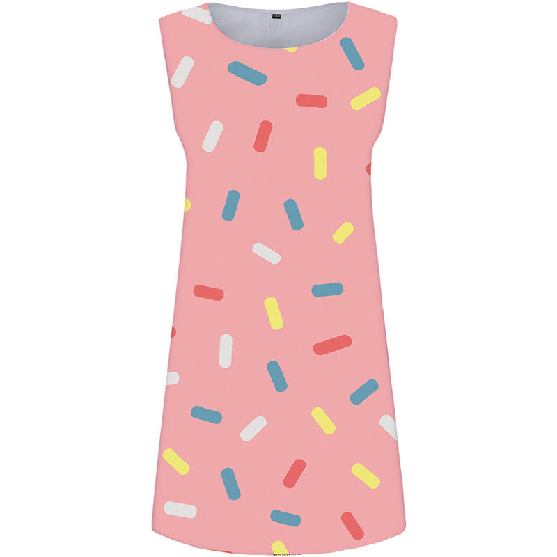 Candy Dress Women Pink Tank Colorful Boho Womens Clothing Summer