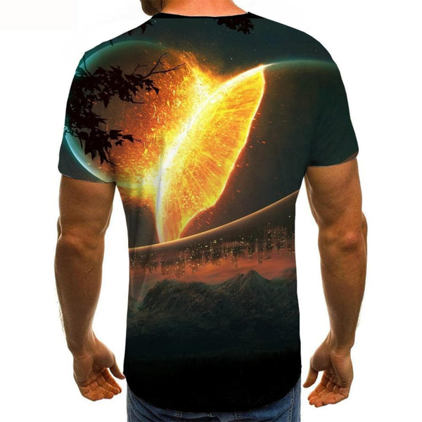 
Flame T-shirt Men Mars Anime Clothes Forest Funny T shirts Novel Tshirts Casual
                
